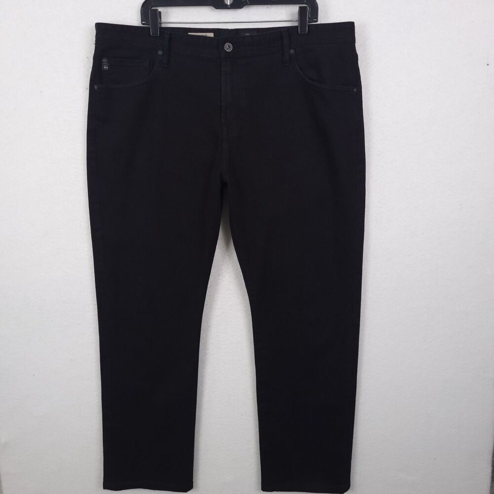 AG Adriano Goldschmied The Graduate Jeans Mens Black Size 40x34 Fit 40x30